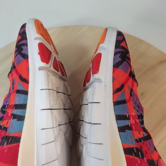 Nike Free 5.0 TR Fit 4 Print Shoes Geranium Orange Purple Teal Women US 8.5 - Picture 12 of 15